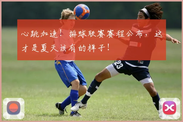 心跳加速！排球联赛赛程公布，这才是夏天该有的样子！